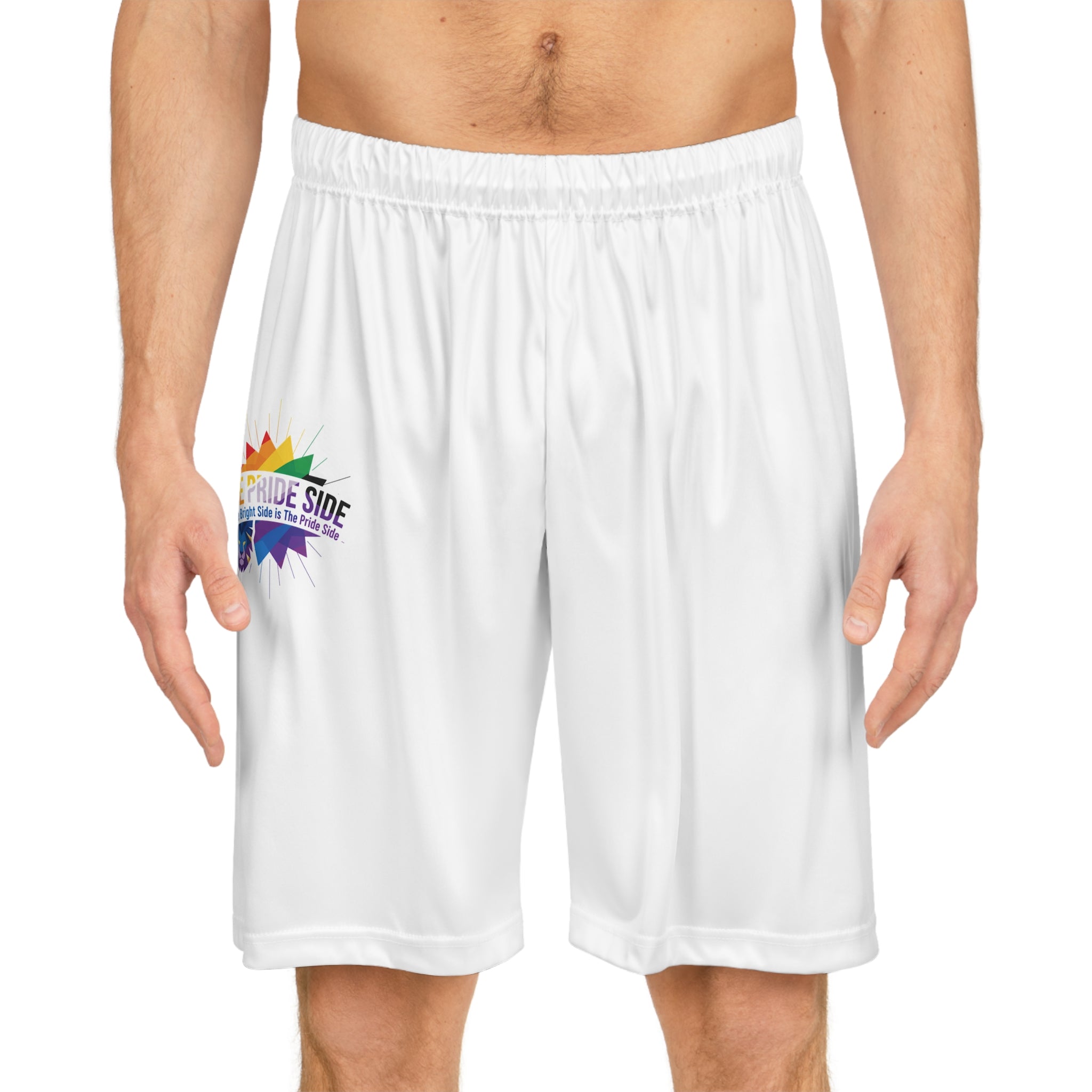 Vibrant Pride Basketball Shorts, Summer Sportswear, LGBTQ+ Apparel, Casual Activewear, Fitness Gear, Gift for Athletes