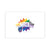 sticker with rainbow logo on a white background